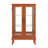 2 Doors Curio Cabinet With Adjustable Shelves, Dark Oak, Tempered Glass, Mirrored Back, And For Elegant Home Or Office Showcase Of Collectibles , Oak Finish, Shelves Display Prized Wine