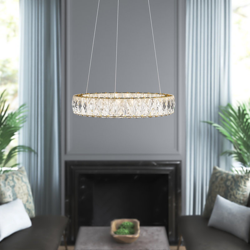 Sunderland - Light LED Pendant, Gold, 3" H x 17" W x 17" D