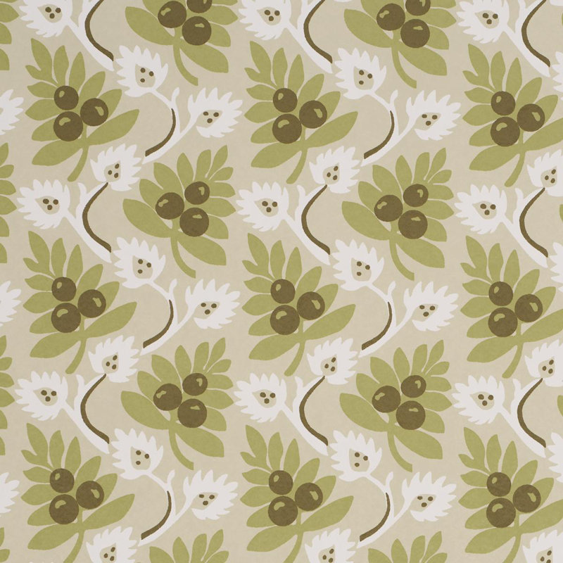 Custis Orchard Wallpaper, Green