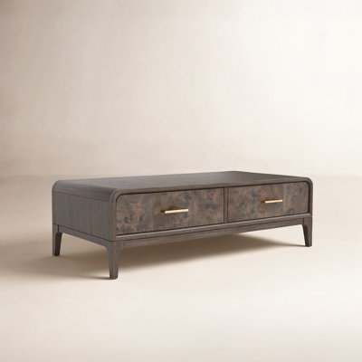 Adden Burl Wood Storage Coffee Table