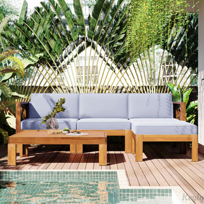 Ayten Acacia 4 - Person Patio Conversation Set with Cushions