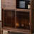 Modern Nut-Brown Solid Wood China Cabinet