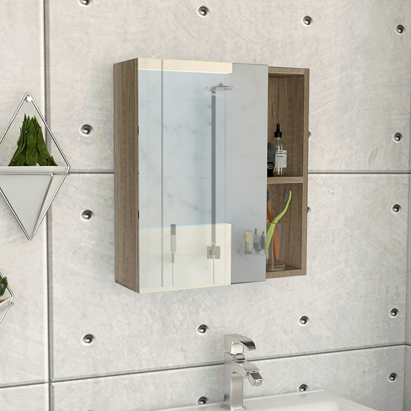 Labelle Medicine Cabinet With Mirror, Five Internal Shelves, Single Door -Pine, Pine