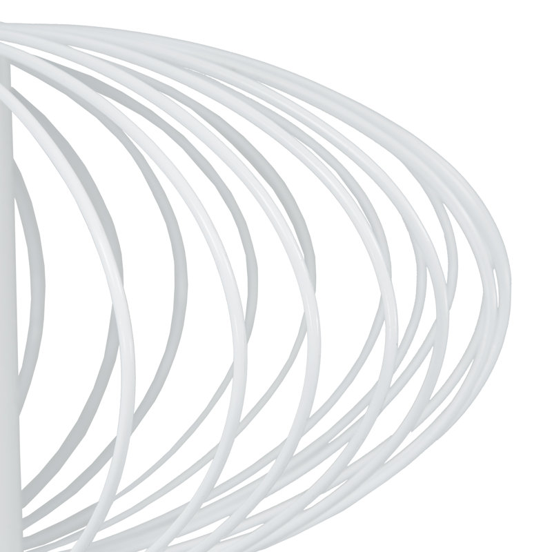 Luminaire suspendu géométrique unique à 1 lumière Adelheide, 6.3" H x 15.7" W X 15.7" D, Blanc