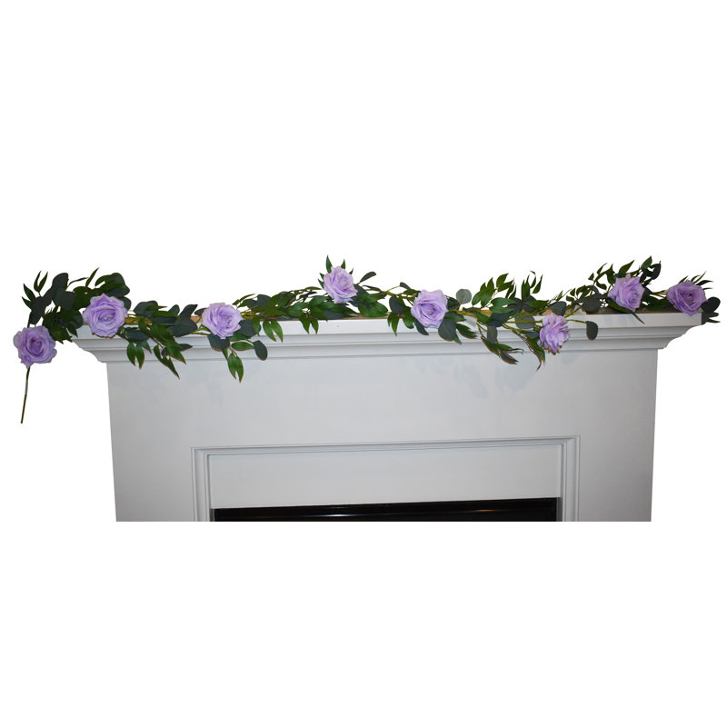 Guirlande 72 "Faux Roses Eucalyptus, Lavande