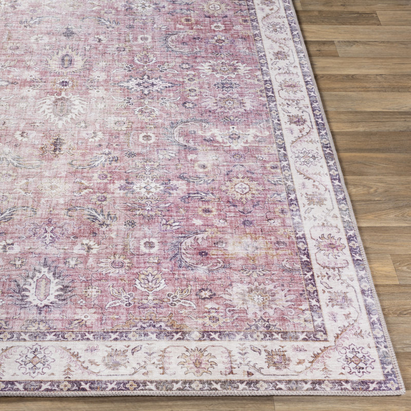 Tapis oriental grenat / mauve Milan, Rectangle 5 pi x 7 pi 6 po
