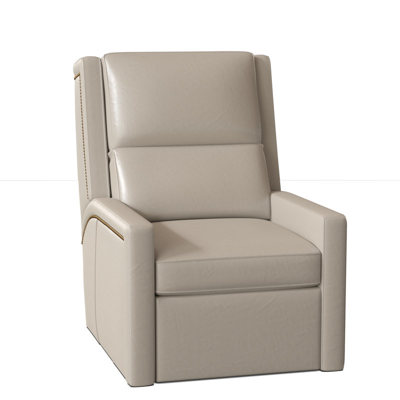 Fauteuil inclinable Norman, Cuir véritable Empyrean tweed, Or vieilli no 9, Rétro-poussage