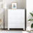 Drawer Cabinet White Metal Medium Rectangular Drawer Cabinet Modern Storage Organizer-826540168