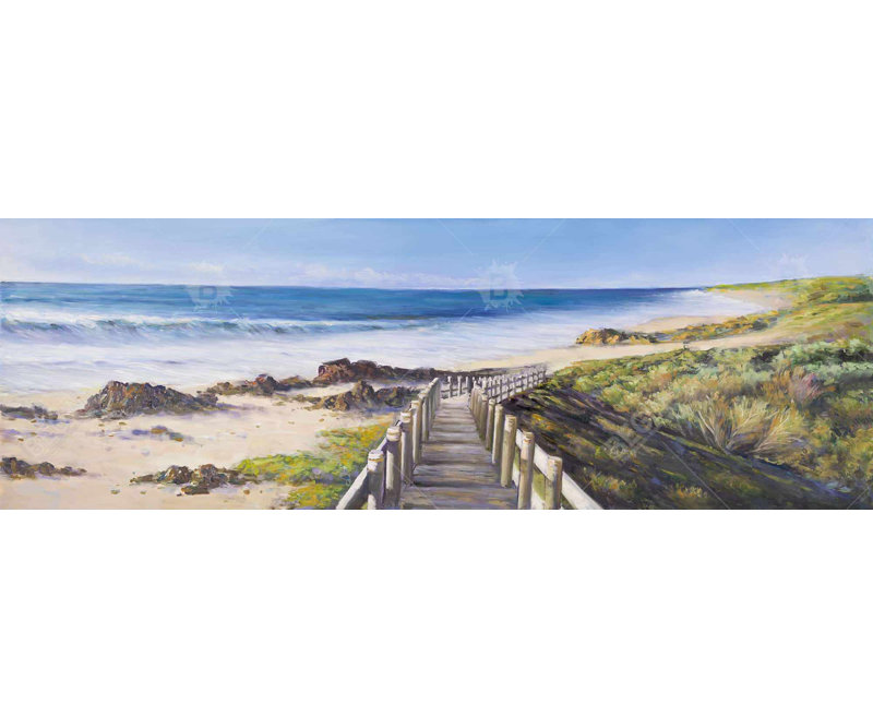 «Walk To The Seaside» sur toile, H 16 po x l 48 po