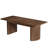 78.74" Farmhouse Walnut Wood Extra Long Dining Table With Dual Base For 6-8 People(Only Table,No Chair)