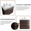 Meuble-lavabo sur pied simple 35,8 po avec plateau en résine Mcauthor-691333946