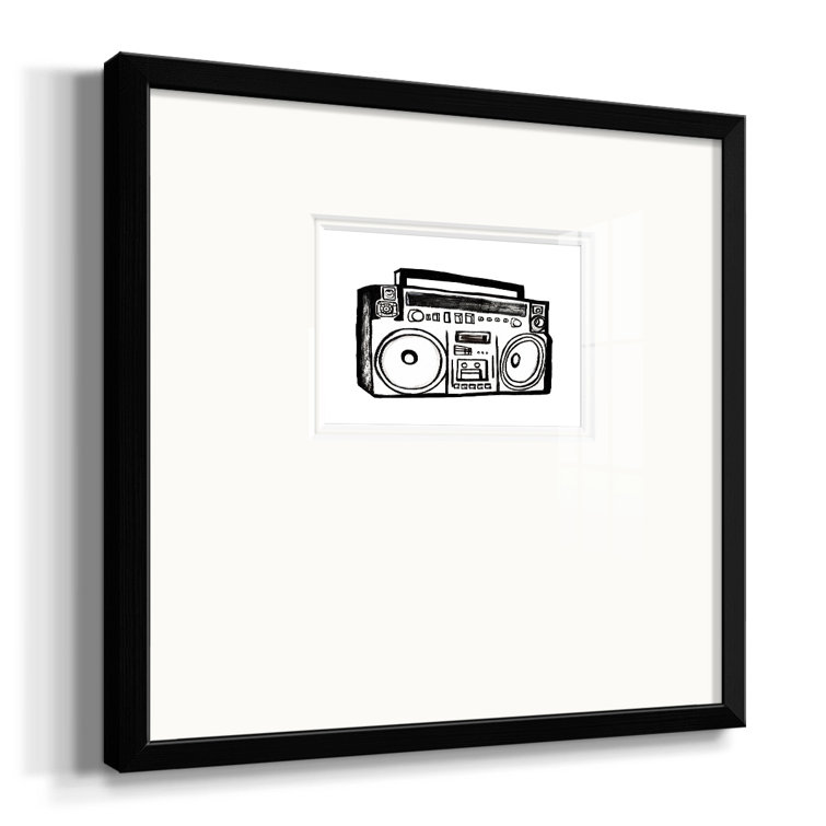 Red Barrel Studio® Boombox Sketch - Single Picture Frame Print | Wayfair