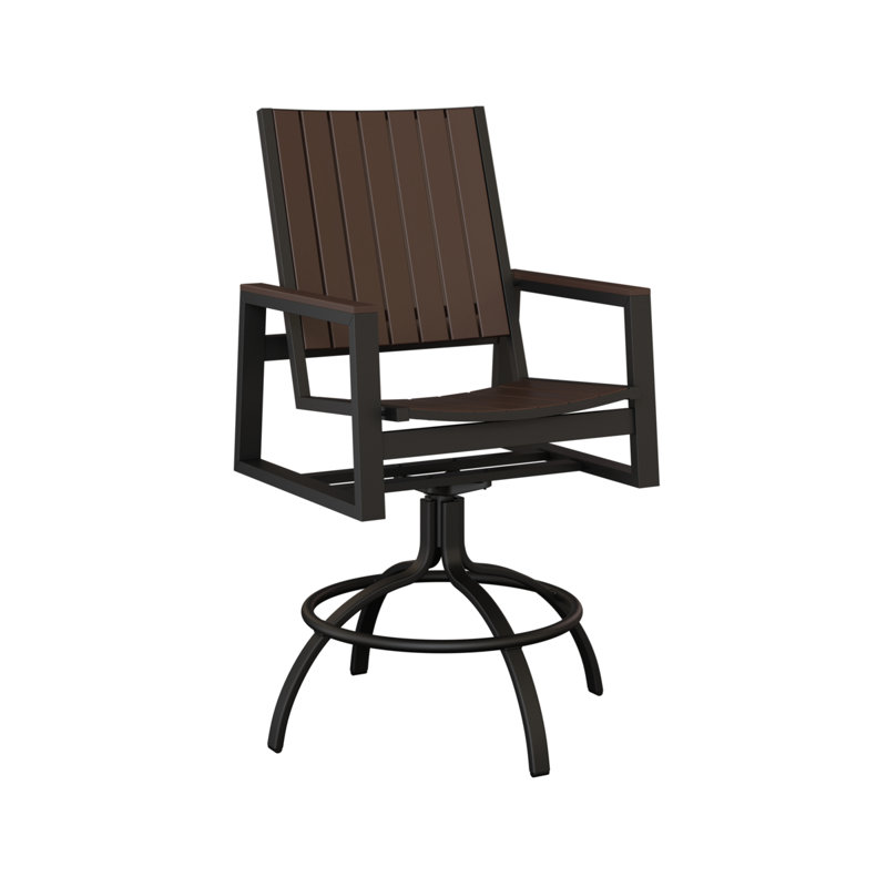 Chaise de bar pivotante Berlin Gardens Vida, Chocolat / Brun