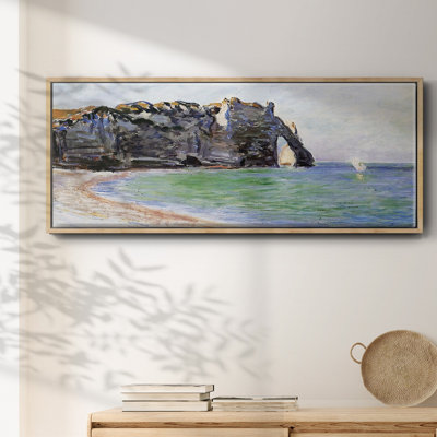 Le Manneport, Etretat, la Porte d'Aval, 1885 - Toile encadrée