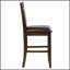 Ensemble de chaises de comptoir rembourrées en noyer Dewey, sièges confortables et élégants pour les cuisines et les salles à manger modernes