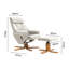 Faux Leather Manual Swivel Recliner with Ottoman-93675865