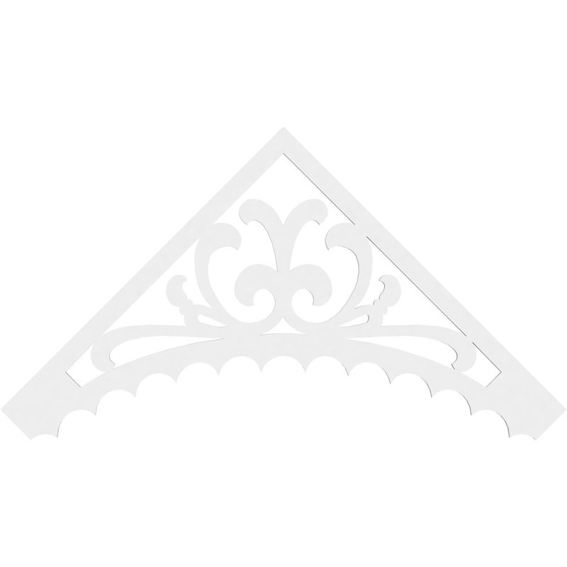 Genova Signature Urethane Gable Pediment, Primed Tan, 36" H x 72" W x 1" D, 12/12
