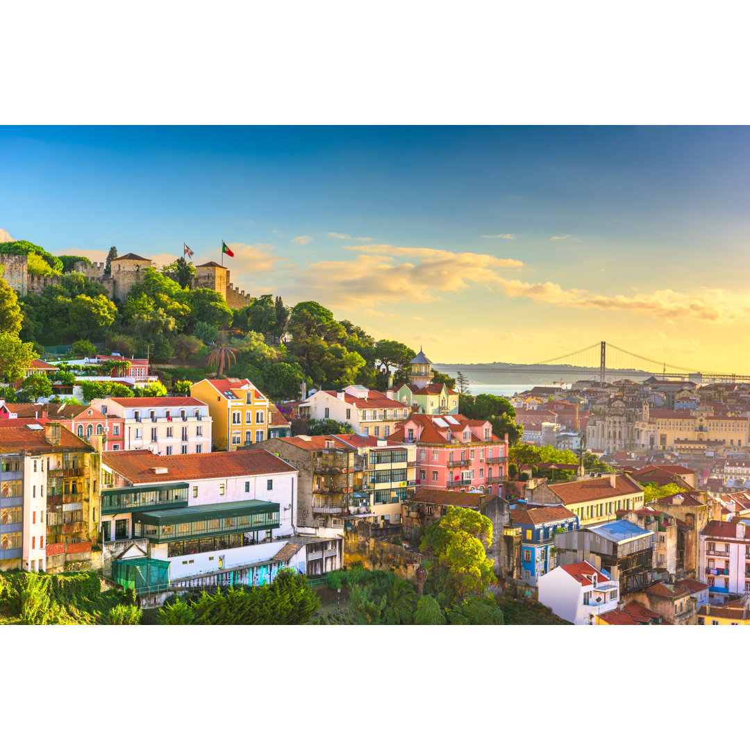 Portugal City Skyline - Leinwandbild auf Leinwand