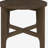 Round Solid Wood End Table, Dark Brown