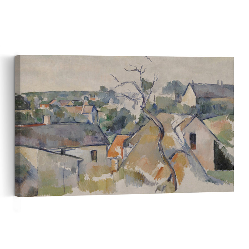 Toits, vers 1898. Estampe d'art mural abstraite impressionniste contemporaine représentant un paysage architectural.