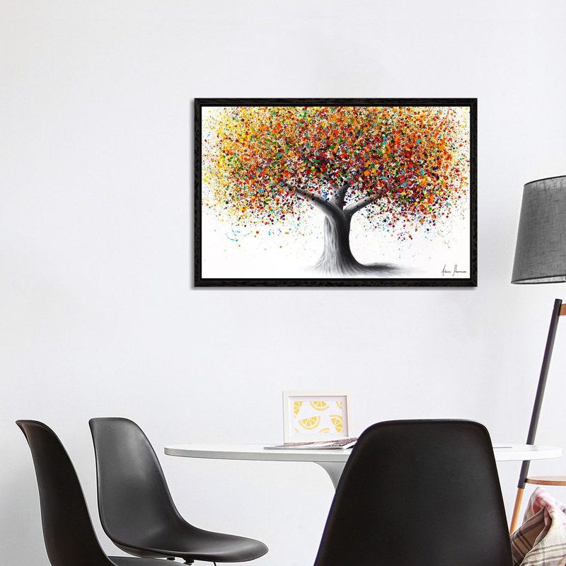 Peace Tree by Ashvin Harrison - Gallery-Wrapped Canvas Giclée on Canvas, Black Floater Frame, 101.6 cm H x 66.04 cm W