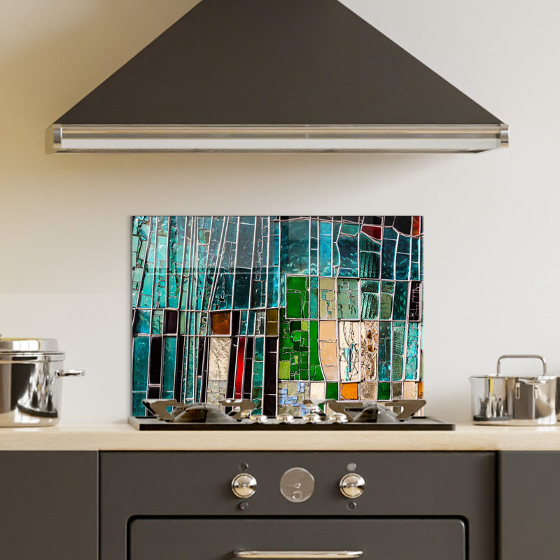 No Frame Painting on Glass, 50 H x 70 W cm