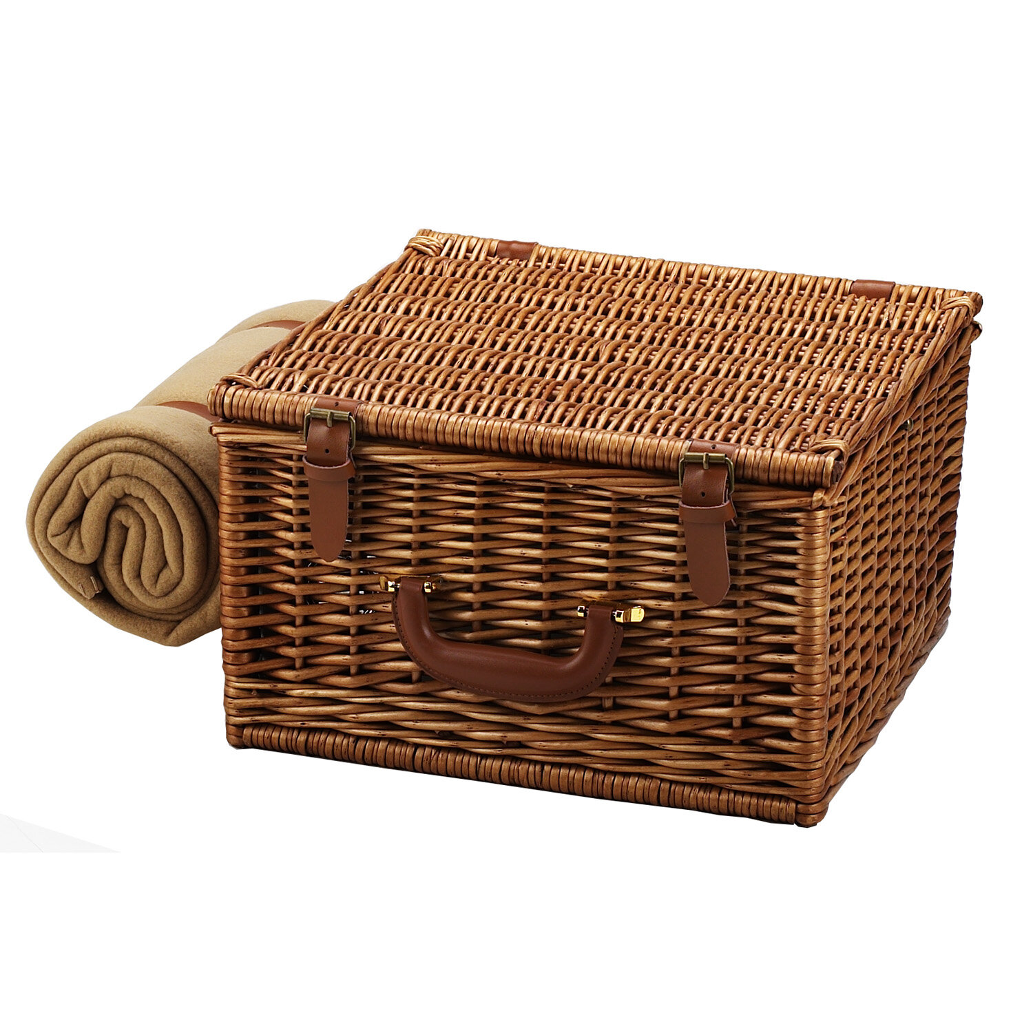 Picnic at Ascot Cheshire Basket for Two with Coffee Set and Blanket