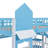 Hatina Kids Castle Style Storage Bunk Bed with Slide and Stairs-987003170-955171115