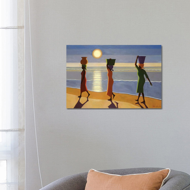 By The Beach by Tilly Willis - Wrapped Canvas Painting, 66.04 cm H x 45.72 cm W x 1.91 cm D