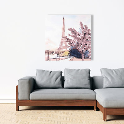 Toile de scène Paris et Eiffel - Blue Places Home Decor Art