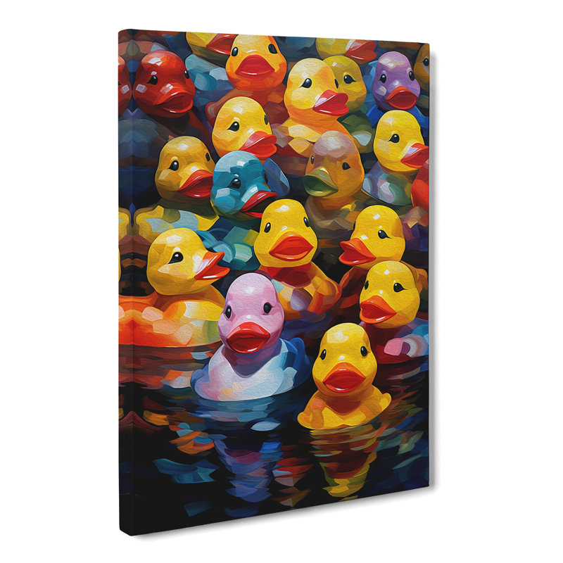 Rubber Ducks Orphism - Wrapped Canvas, 60cm H x 40cm W x 3cm D