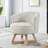 Classic Linen Fabric Swivel Lounge Chair | 360° Freely Rotating with Cross-Shaped Solid Wood Base & Legs | Comfortable Accent Chair for Living Room, Bedroom, Office & Dresser-249892978-249892980