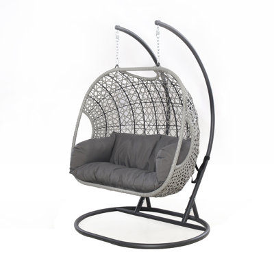 Gastonville Double Hanging Chair with Stand