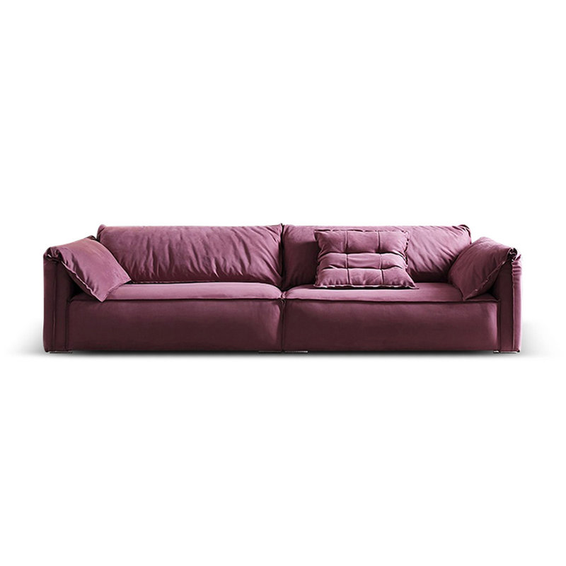 Canapé modulaire en polyester mauve, Mauve, 4, H 32,68 po x l 110,24 po x P 45,28 po