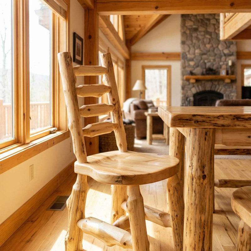 Chaise d'appoint bistro en cèdre Fireside Lodge, Brown