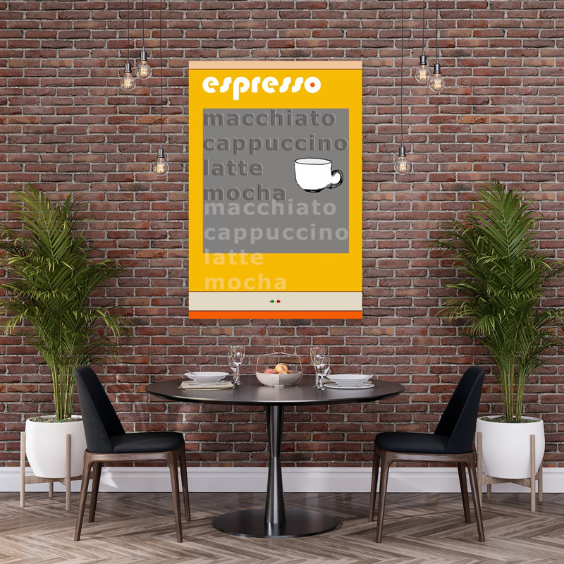 Reproduction d'art mural espresso, H 60 po x l 40 po