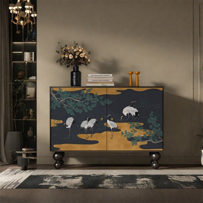 Two Door Storage Cabinet with Functional Design