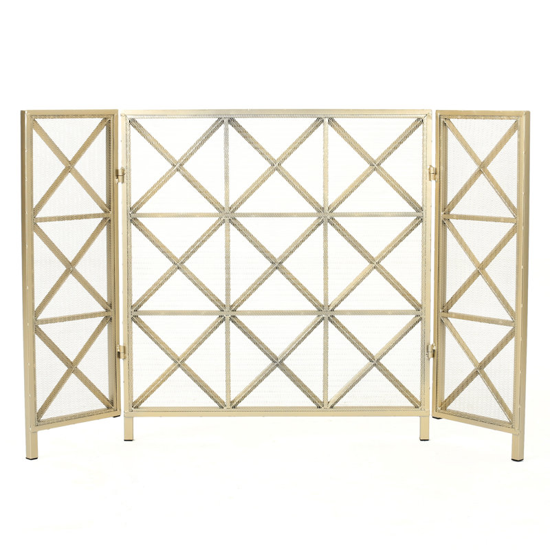 3 barrières de sécurité en fer, X, or rose / noir / or, H 30,4 po x l 48,41 po, barrière de sécurité