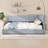 Upholstered Corner Daybed, Modern L-Shaped Daybed With Tufted Curve Backrest-455318857