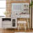 Philip Retractable Makeup Vanity with LED Mirror, Cabinet, Charging Ports & Stool-115330406