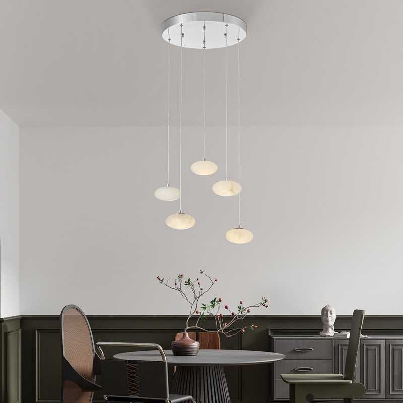 Lustre rond espagnol albâtre