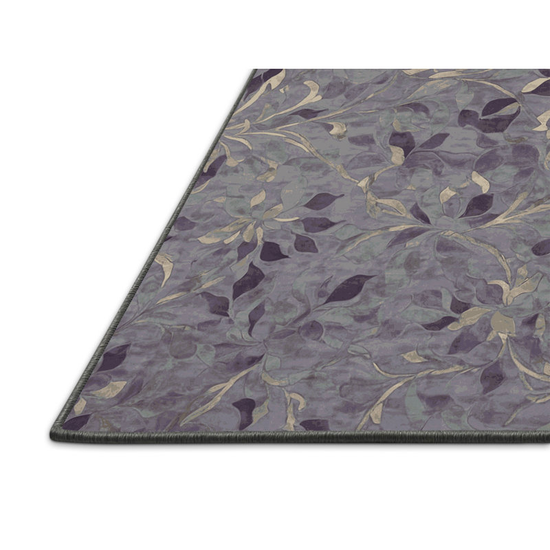 Tapis rose soyeux et moelleux, Rectangle 7 pi x 9 pi