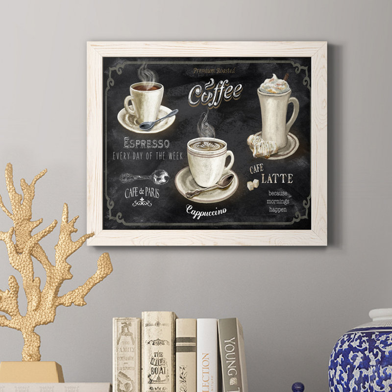 " Coffee Trio ", White, 17" H x 20" W x 1" D