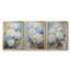FLORAL Series CXXVII - Toile tendue avec châssis encadré - 3 pièces-1498512319-1498512316