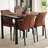 PU Leather Dining Chairs Set Of 4, Brown-1280670137-1280670119