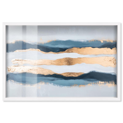 «Blue Ridge II Shadowbox», art mural bleu par Art Remedy