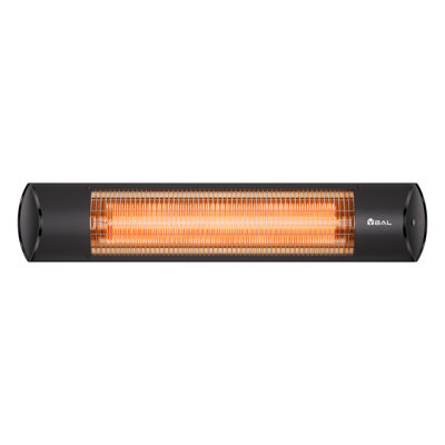 Vbal 1500W Wall Mounted Electric Patio Heater with Remote, 3 Heat Settings, 24-Hour Timer, 45° Adjustable Angle, Carbon Fiber Heating Tube, ETL Listed