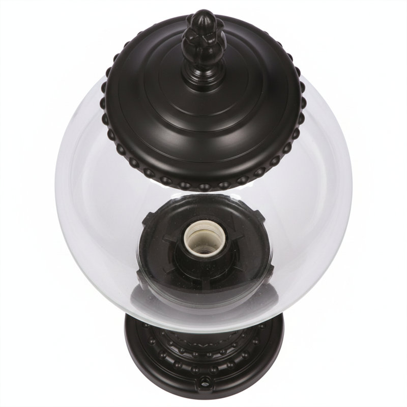 Grand globe de poteau d'extérieur 1 lumière Grandview, Encre