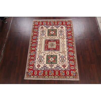 Geometric Kazak Oriental Area Rug Hand-Knotted 6X8 -  Rugsource, PORT-5124