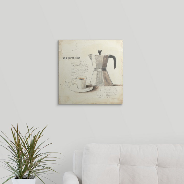« ii » par emily adams, impression Parisian Coffee, H 35 po x l 35 po x P 1,5 po, Toile